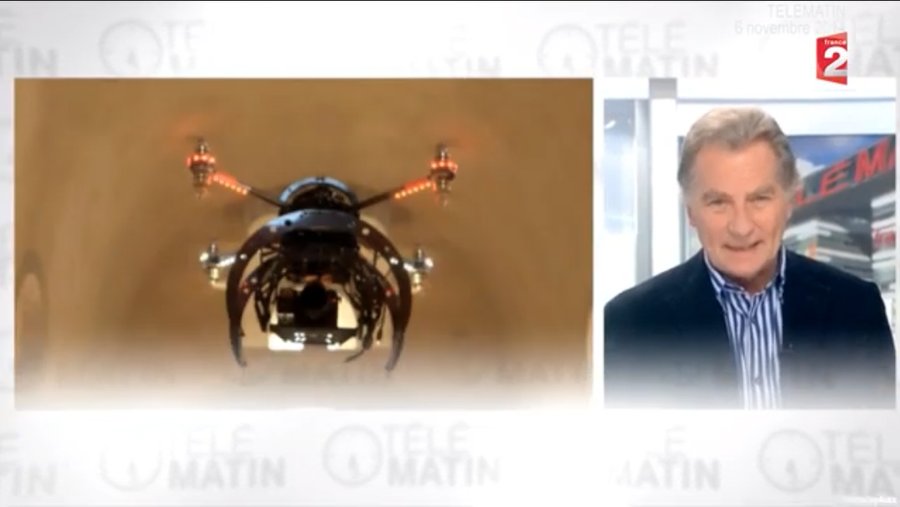 Daniel Tardy présente son drone de captation photographique sur le plateau de Télématin